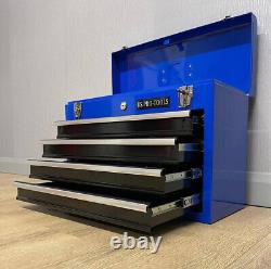 Boîte à outils portable US Pro Toolbox Coffre à outils Cabinet de garage 4 tiroirs bleu noir