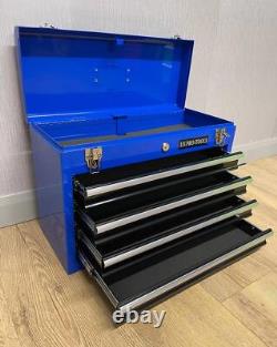 Boîte à outils portable US Pro Toolbox Coffre à outils Cabinet de garage 4 tiroirs bleu noir