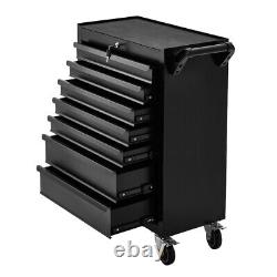Boîte à outils pour tiroirs d'armoire de garage 7 tiroirs Station de rangement d'outils Chariot robuste