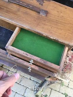 Boîte à tiroirs de collectionneur en bois Neslein Vintage pour outils d'ingénieur et de fabricant