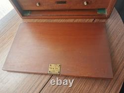 Boîte/armoire/coffre à outils en bois vintage avec 7 tiroirs pour ingénieurs/fabricants d'outils