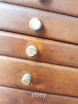 Boîte/armoire/coffre à outils en bois vintage avec 7 tiroirs pour ingénieurs/fabricants d'outils