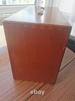 Boîte/armoire/coffre à outils en bois vintage avec 7 tiroirs pour ingénieurs/fabricants d'outils