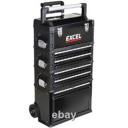 Boîte de rangement mobile pour outils, armoire à outils à 4 tiroirs avec roues, coffre à outils robuste pour garage 20