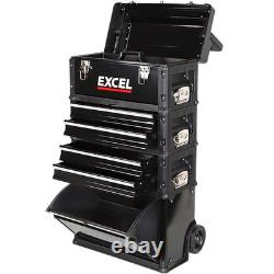 Boîte de rangement mobile pour outils, armoire à outils à 4 tiroirs avec roues, coffre à outils robuste pour garage 20