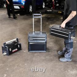Boîte de rangement mobile pour outils, armoire à outils à 4 tiroirs avec roues, coffre à outils robuste pour garage 20