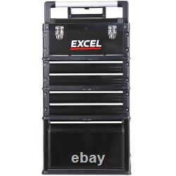 Boîte de rangement mobile pour outils, armoire à outils à 4 tiroirs avec roues, coffre à outils robuste pour garage 20