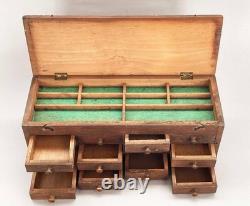 CABINET D'HORLOGERS ANTIQUE 1880 COFFRE À OUTILS CAISSE Tiroir