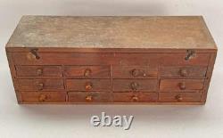CABINET D'HORLOGERS ANTIQUE 1880 COFFRE À OUTILS CAISSE Tiroir