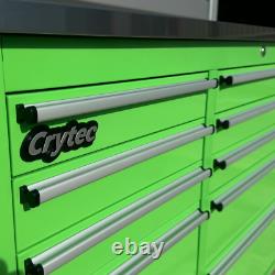 CRYTEC Pro Cab 55in Vert Acier Inoxydable Tiroir Banc Outils Boîte à Outils Cabinet