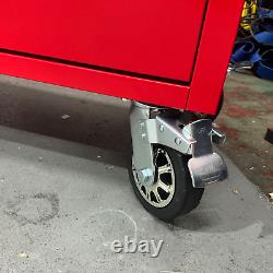 CRYTEC Pro Cab 72in Rouge Acier Inoxydable Tiroir Banc de Travail Boîte à Outils Coffre Cabinet