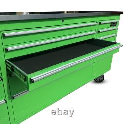 CRYTEC Pro Cab 72in Vert Acier Inoxydable Tiroir Banc Outils Coffre Cabinet CRYTEC Pro Cab 72in Vert Acier Inoxydable Tiroir Banc Outils Coffre Cabinet