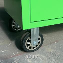 CRYTEC Pro Cab 72in Vert Acier Inoxydable Tiroir Banc Outils Coffre Cabinet