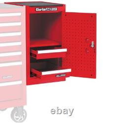 Cabinet à outils Clarke et armoire latérale à 2 tiroirs rouge SL26C 7638166