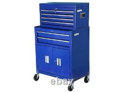 Cabinet à outils Halfords avec 6 tiroirs 681 x 1147 x 422 mm Bleu (Dommages d'angle) B+