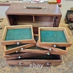 Cabinet à outils d'ingénieur Vintage Union 7 tiroirs sans clé