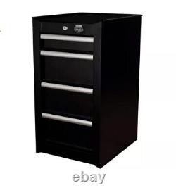 Cabinet à outils latéral à 4 tiroirs Halfords Advanced noir flambant neuf