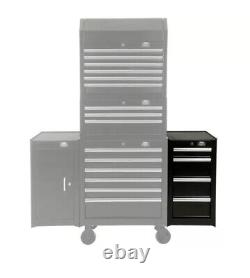 Cabinet à outils latéral à 4 tiroirs Halfords Advanced noir flambant neuf