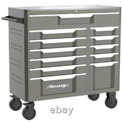 Cabinet à outils mobile à roulettes de 42 pouces avec 12 tiroirs et plateau en acier inoxydable CT6940