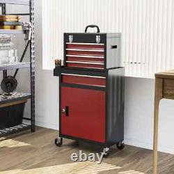 Cabinet à outils roulant avec 5 tiroirs - Armoire à outils et cabinet sur roulettes verrouillable