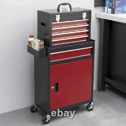 Cabinet à outils roulant avec 5 tiroirs - Armoire à outils et cabinet sur roulettes verrouillable