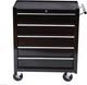 Cabinet à Outils Roulant Professionnel 5 Tiroirs Métal Chariot De Garage Clés Noir