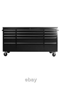 Cabinet à outils sur roulettes avec 15 tiroirs, 72 pouces, revêtement en poudre