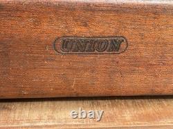 Cabinet à outils vintage en bois Union avec 5 tiroirs pour ingénieurs et fabricants d'outils