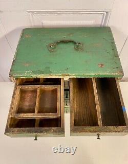 Cabinet à outils vintage industriel construit sur mesure avec 5 tiroirs