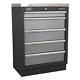 Cabinet De Sol Modulable à 5 Tiroirs Sealey Apms59 680mm Pour Le Stockage D'atelier De Garage E