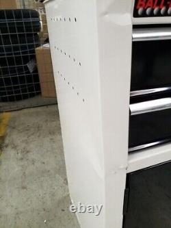 Cabinet roulant combiné avec tiroirs endommagés du livreur Draper 6 tiroirs et coffre à outils.