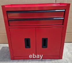 Centre d'outils d'atelier Halfords 8 tiroirs et cabinet rouge bosselé B+