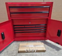 Centre d'outils d'atelier Halfords 8 tiroirs et cabinet rouge bosselé B+