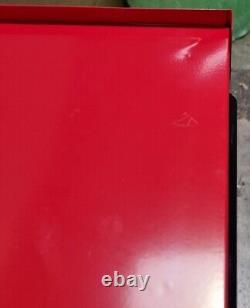 Centre d'outils d'atelier Halfords 8 tiroirs et cabinet rouge bosselé B+