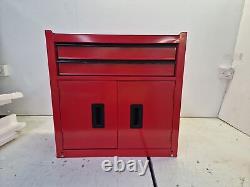 Centre d'outils d'atelier Halfords avec 8 tiroirs et cabinet Rouge (Endommagé) B+