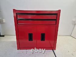 Centre d'outils de l'atelier Halfords avec 8 tiroirs et cabinet rouge (endommagé) B+