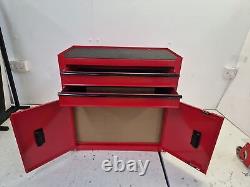 Centre d'outils de l'atelier Halfords avec 8 tiroirs et cabinet rouge (endommagé) B+