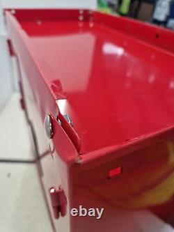 Centre d'outils de l'atelier Halfords avec 8 tiroirs et cabinet rouge (endommagé) B+