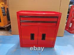 Centre d'outils de workshop Halfords 8 tiroirs et cabinet rouge endommagé B+