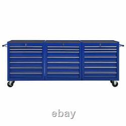 Chariot À Outils Vidaxl Avec 21 Tiroirs Steel Blue Tool Storage Drawer Cabinet