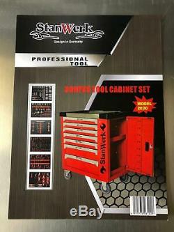 Chariot Outil Cabinet Avec 399 Outils Atelier Acier Coffre De Rangement Porte Toolbox