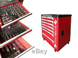 Chariot Outil Cabinet Avec 399 Outils Atelier Acier Toolbox D'outils Rrp1350