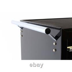 Chariot à outils Hilka, coffre de rangement professionnel, 16 tiroirs, noir, rouleau.