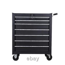 Chariot à outils à roulettes robuste avec 7 tiroirs pour réparation automobile et voiture
