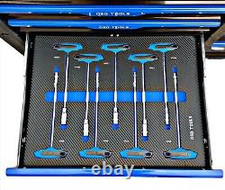 Chariot à outils à tiroirs Jumbo avec 10 tiroirs pleins d'outils et de rangements