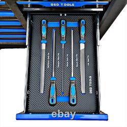 Chariot à outils à tiroirs Jumbo avec 10 tiroirs pleins d'outils et de rangements