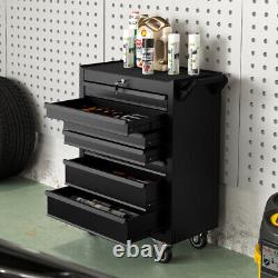 Chariot d'atelier avec 7 tiroirs, coffre verrouillable et plateau, sur roulettes