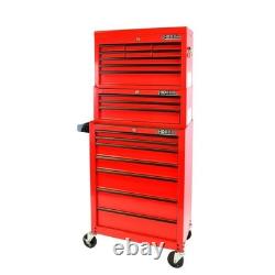 Chariot de coffre à outils Hilka 19 tiroirs boîte de rangement en métal rouge pour garage