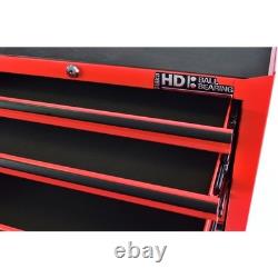 Chariot de coffre à outils Hilka 19 tiroirs boîte de rangement en métal rouge pour garage