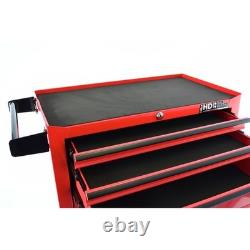 Chariot de coffre à outils Hilka 19 tiroirs boîte de rangement en métal rouge pour garage